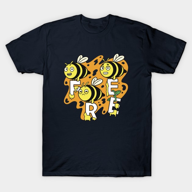 Free Bee T-Shirt by Budiaryawan